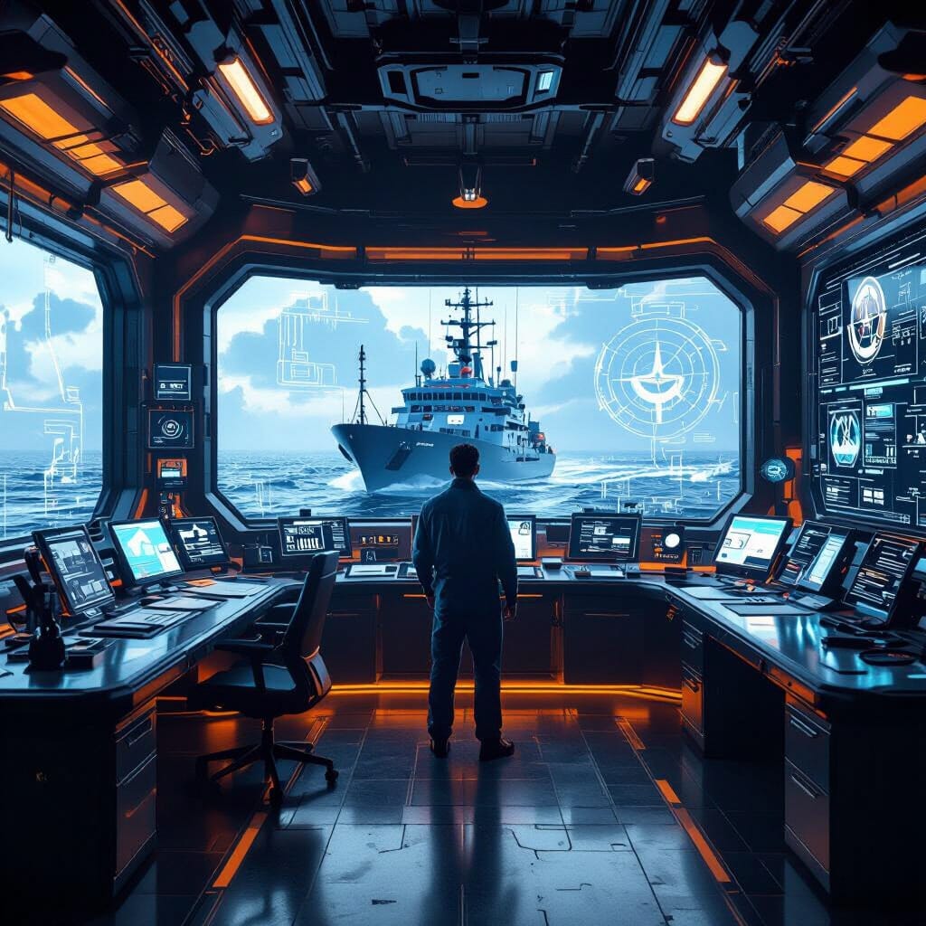 Futuristic Ship Bridge